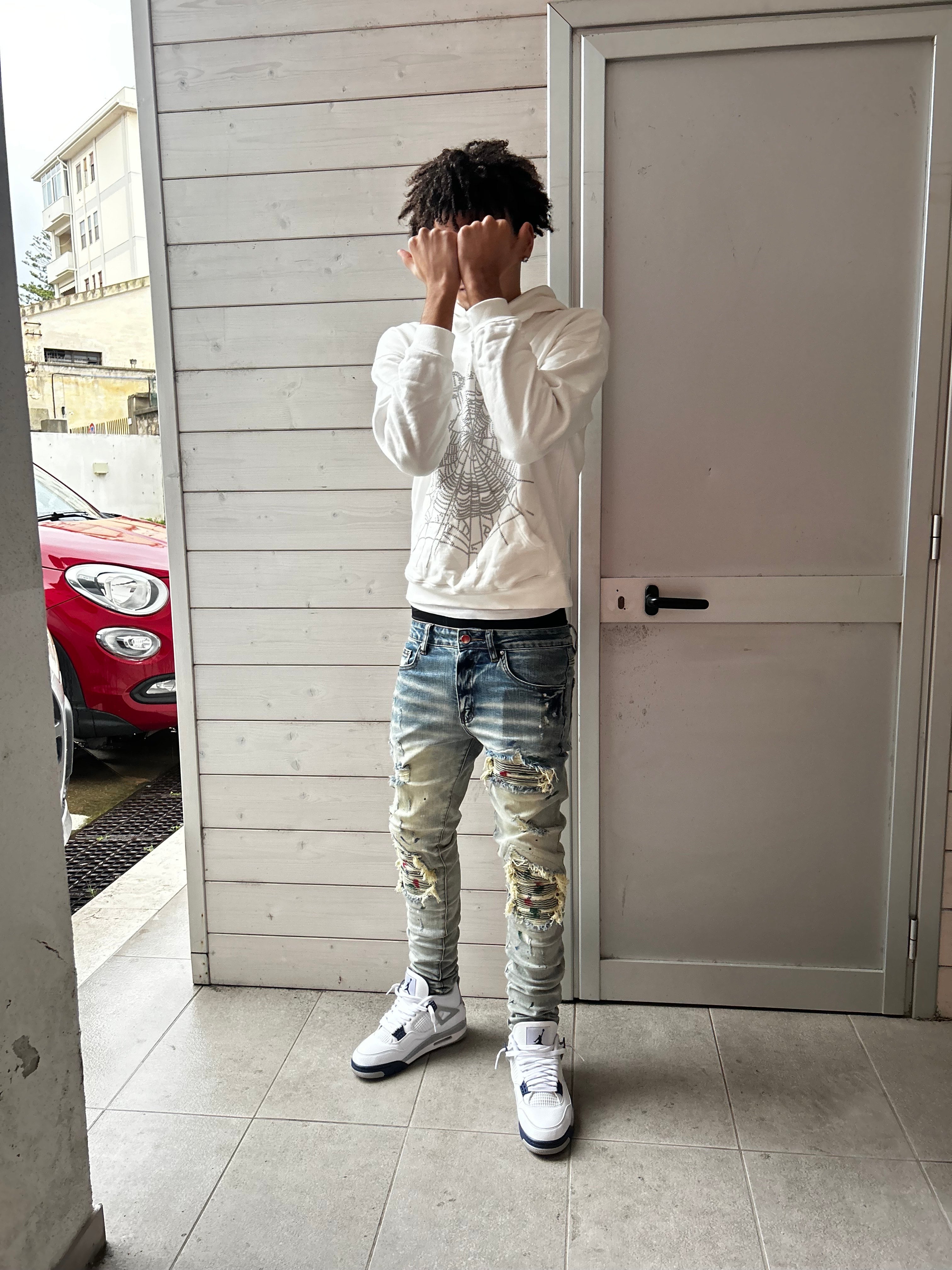 Bandana Painted Patched Jeans