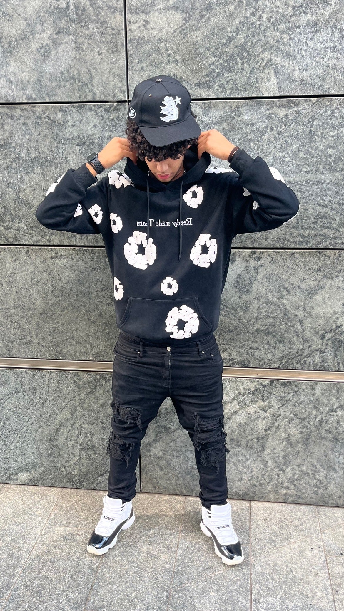 Destroyed Patched Black Jeans