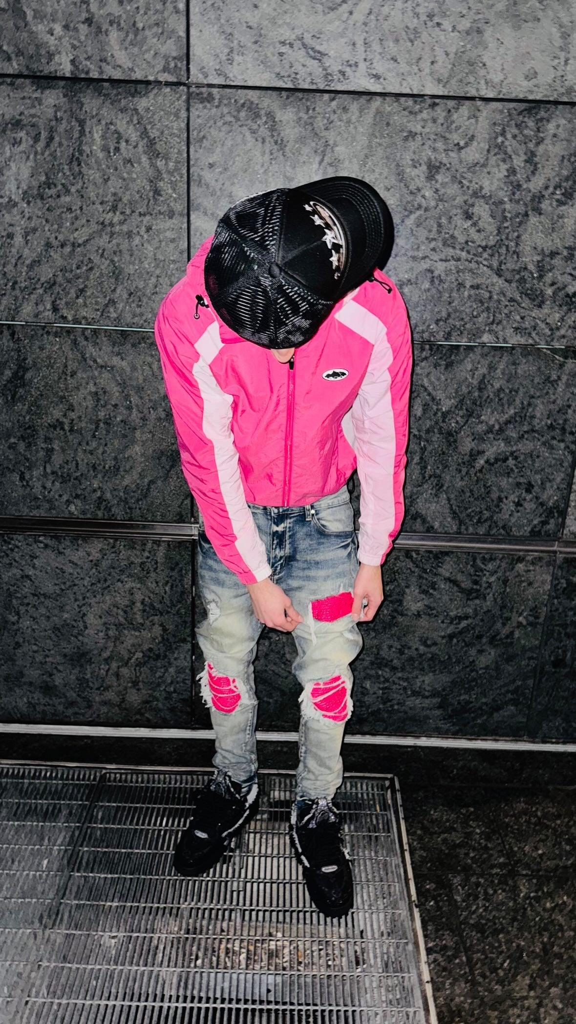 Pink Patched Jeans