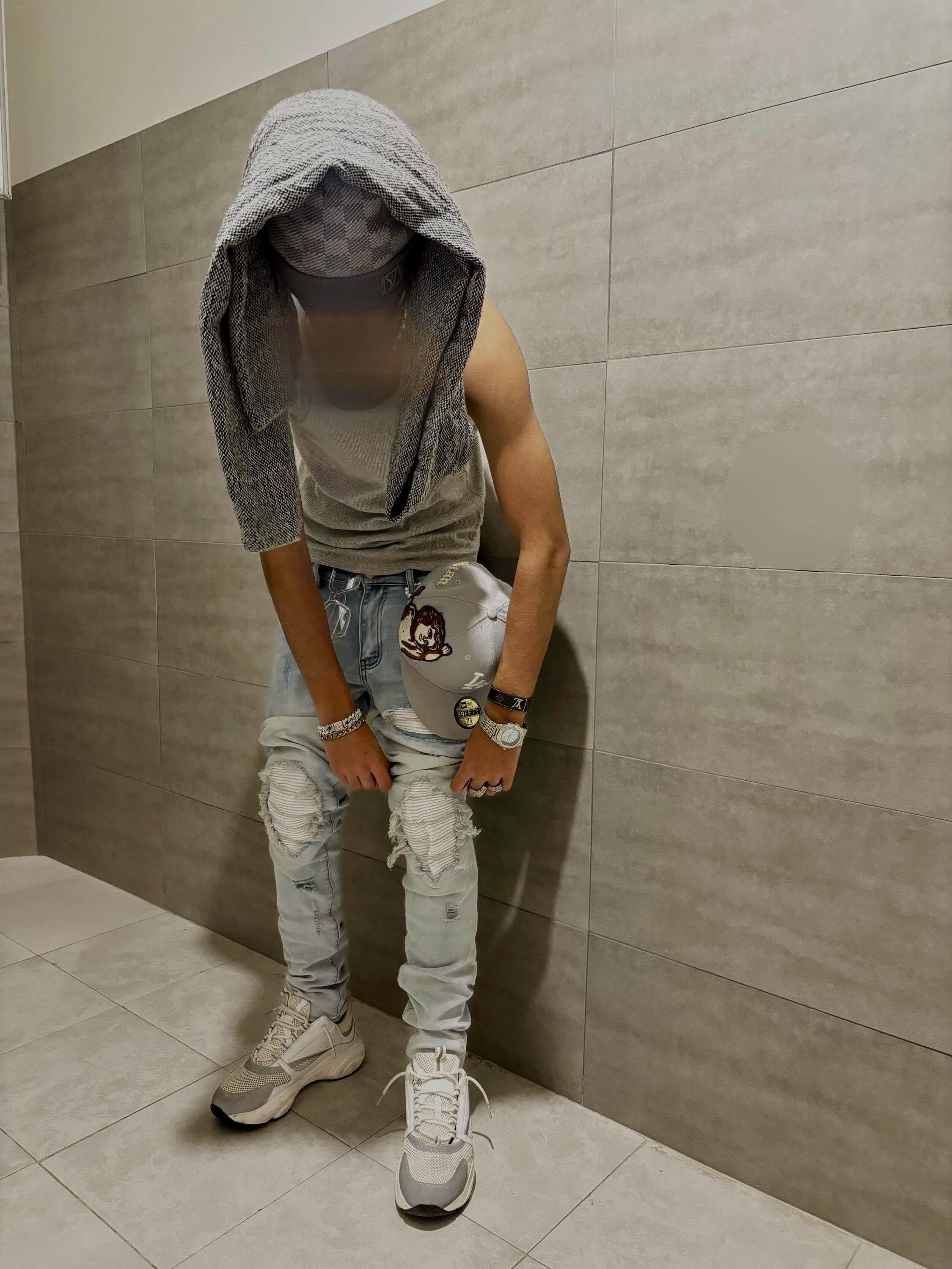 White Patched Jeans