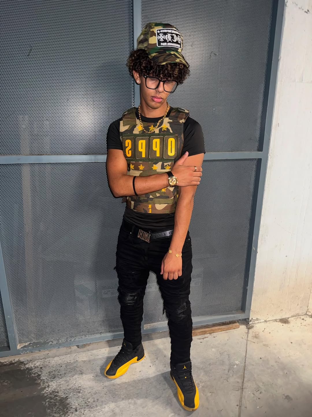 Stratched Total Black Jeans