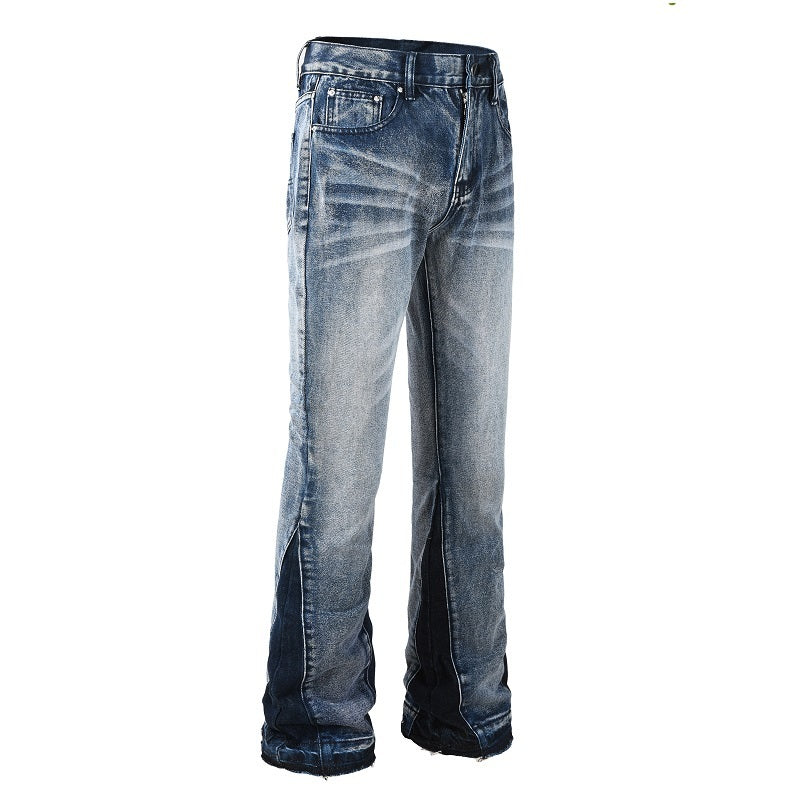 Blue and Black Flared Jeans