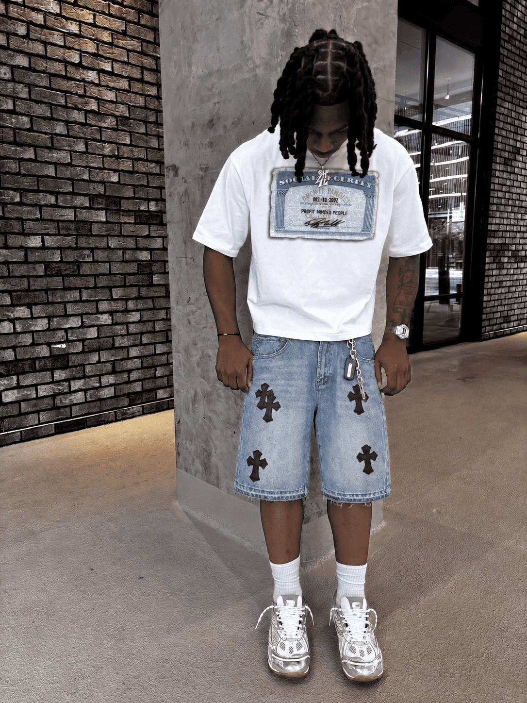 Cross Shorts Jeans