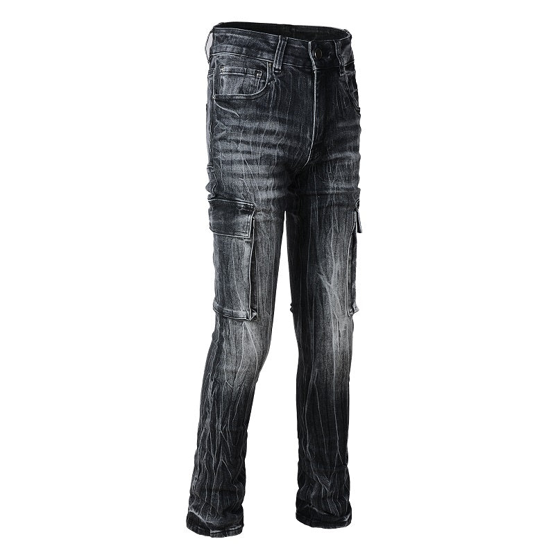 Flared Cargo Jeans