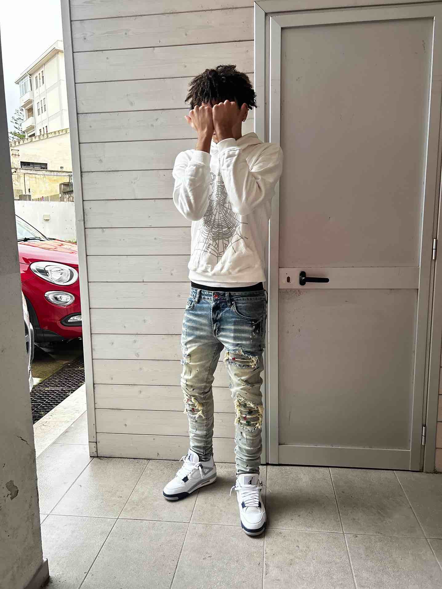 Bandana Painted Patched Jeans