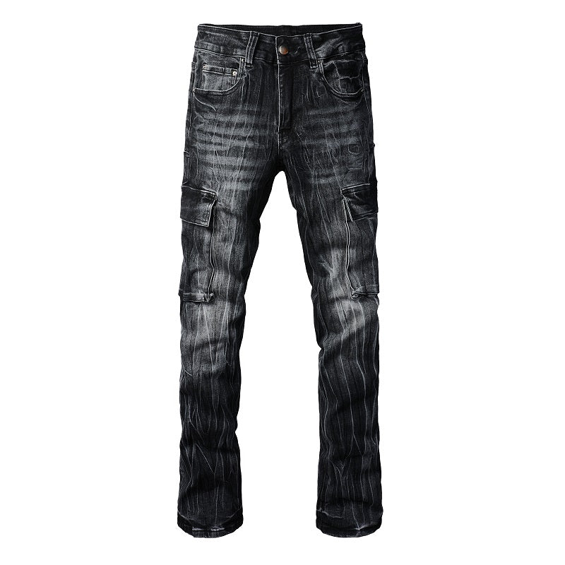Flared Cargo Jeans