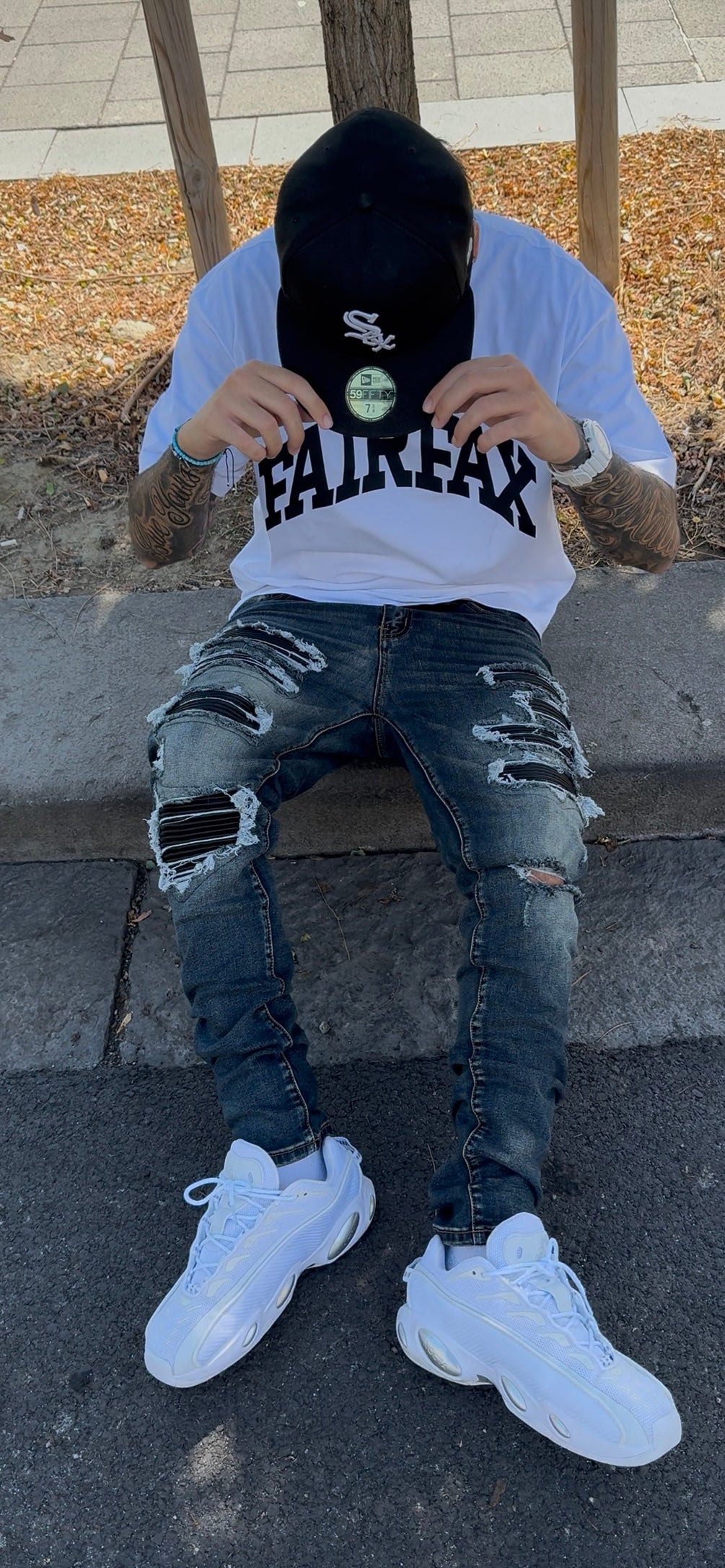 Dark Patched Jeans
