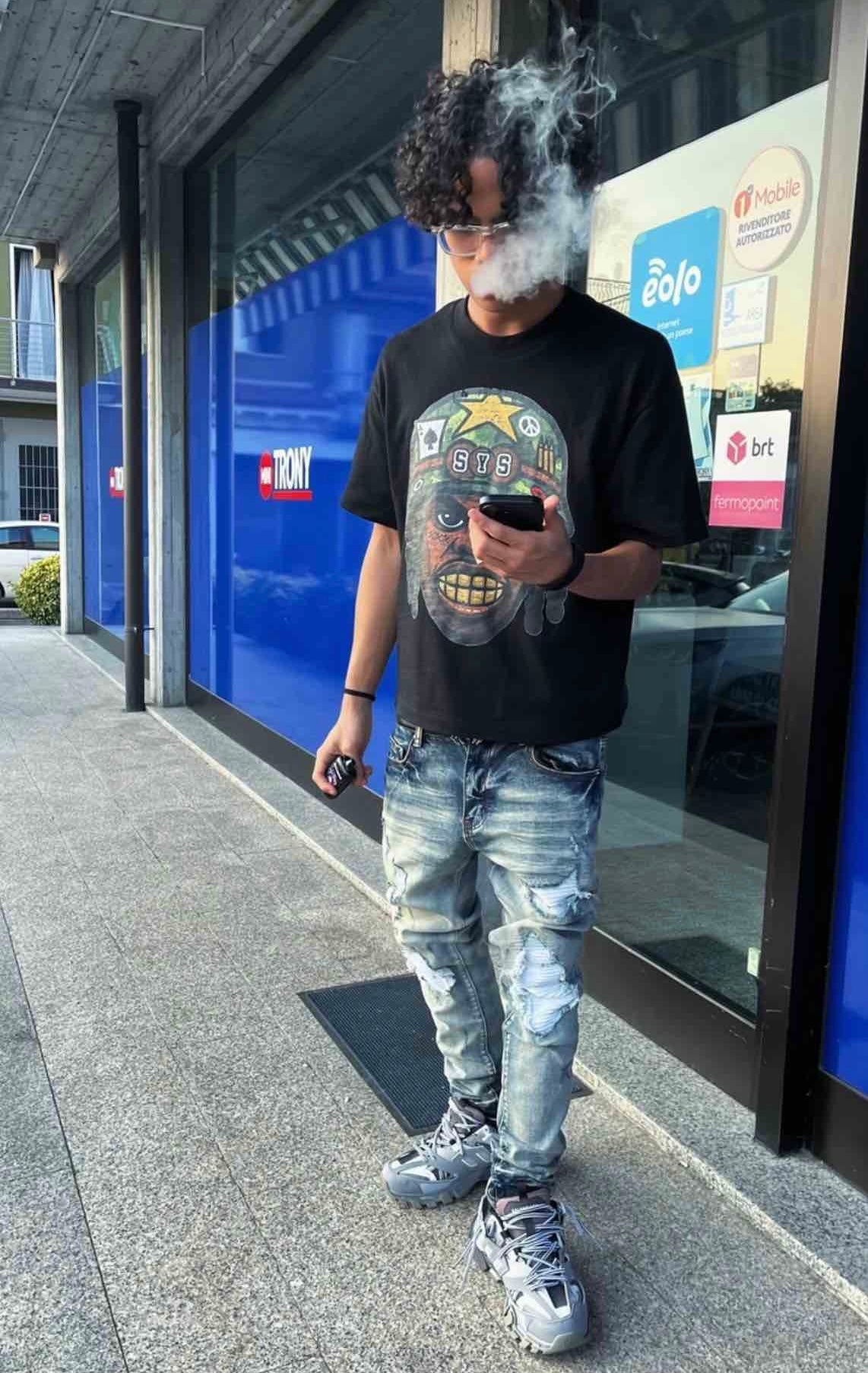 White Washed Patched Jeans
