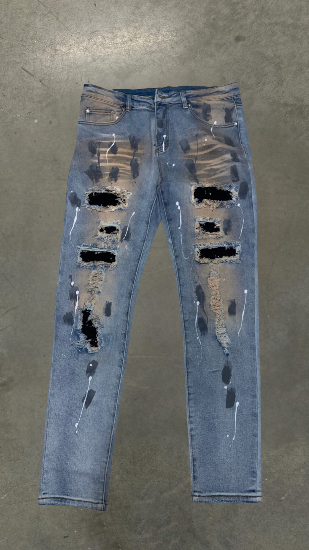 Diamond Patched Jeans