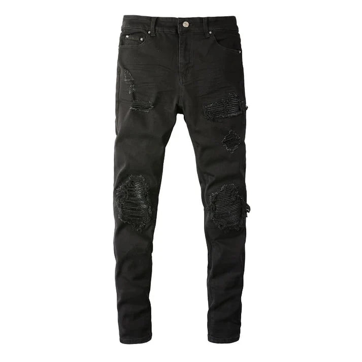 STRATCHED TOTAL BLACK JEANS