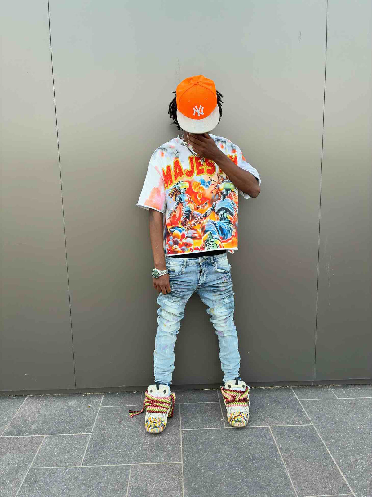 Ripped Painted Jeans