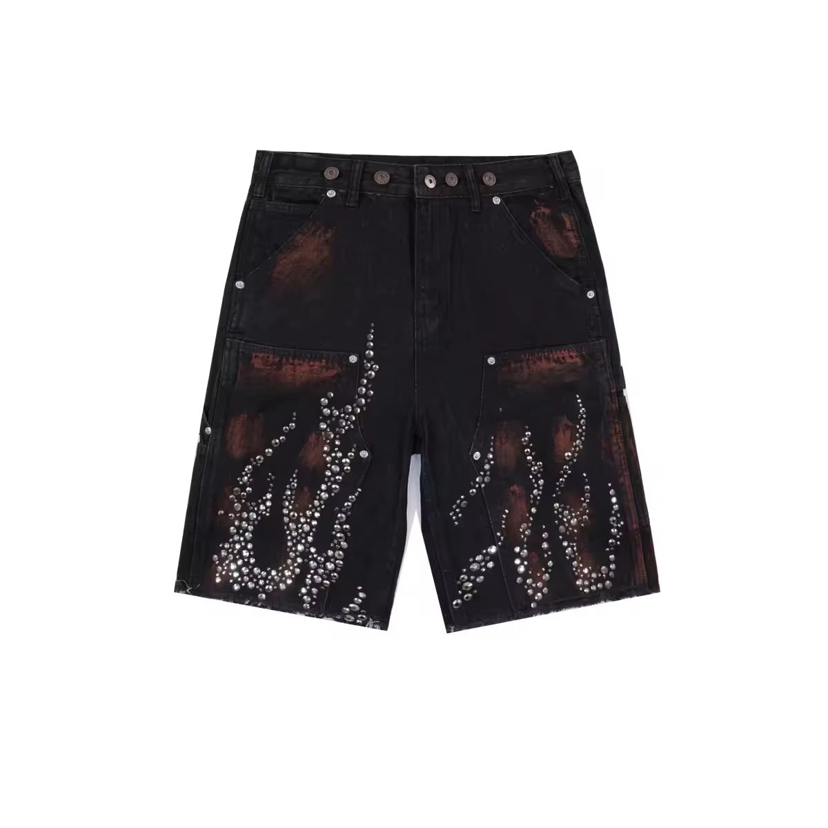 Fire Diamond Black Shorts