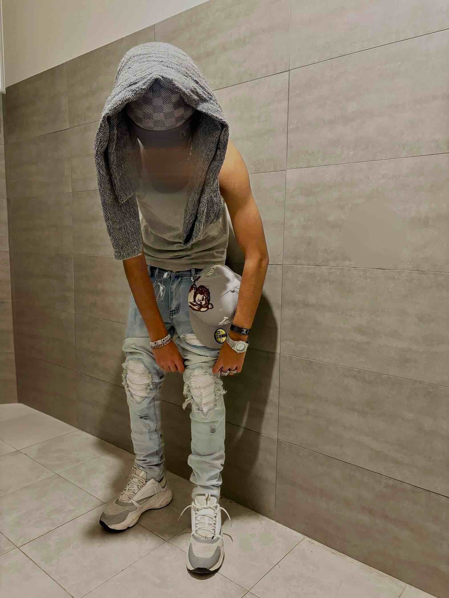 White Patched Jeans