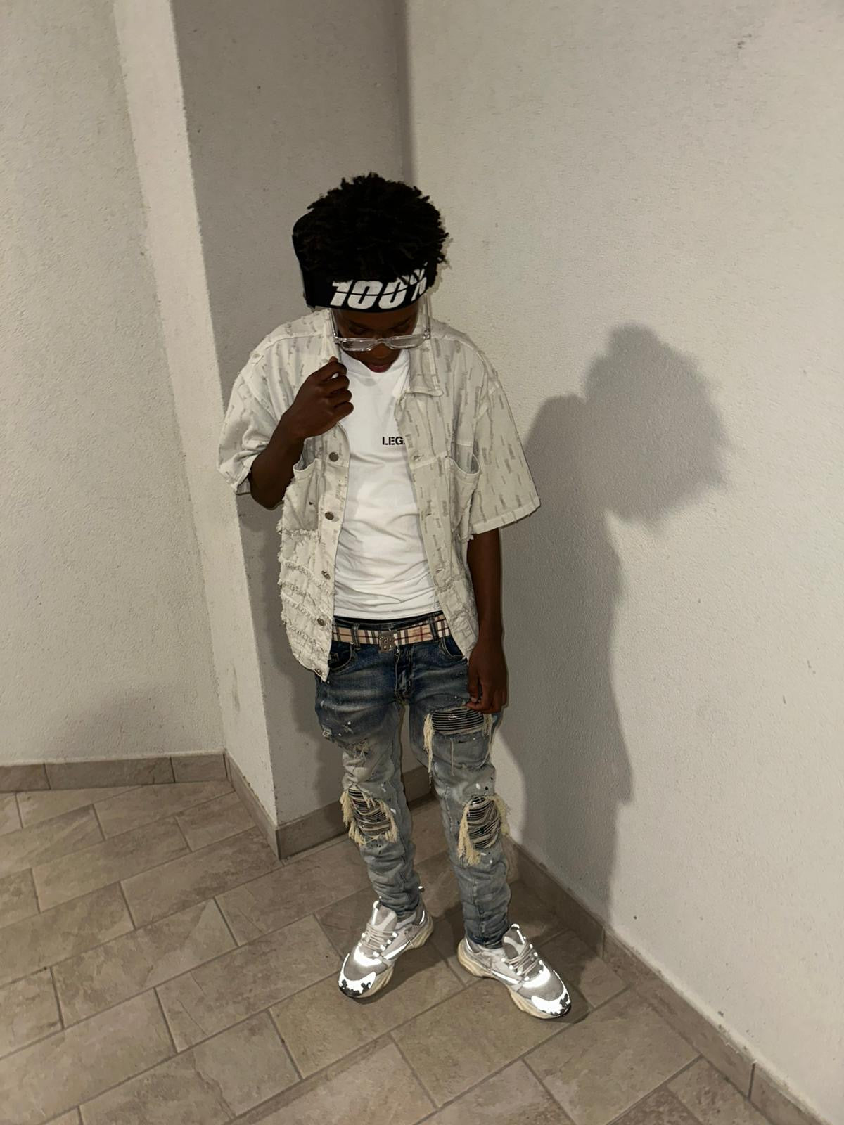 Bandana Painted Patched Jeans