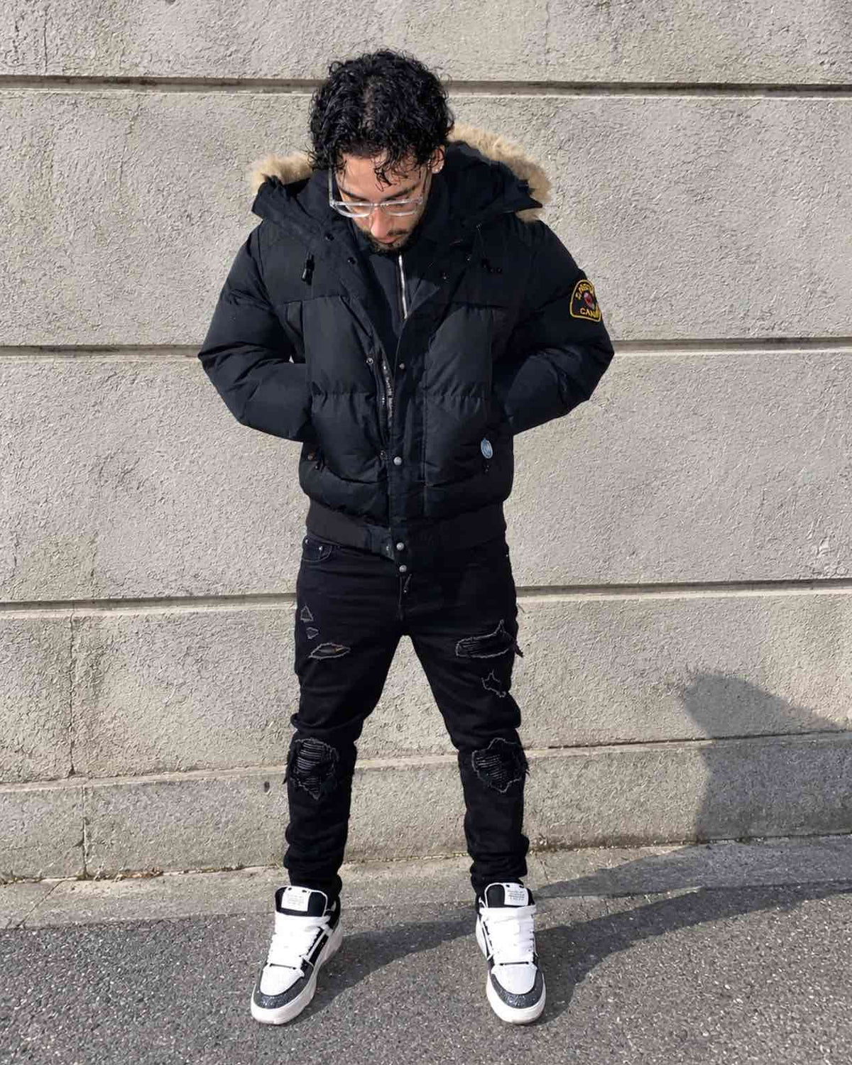 STRATCHED TOTAL BLACK JEANS