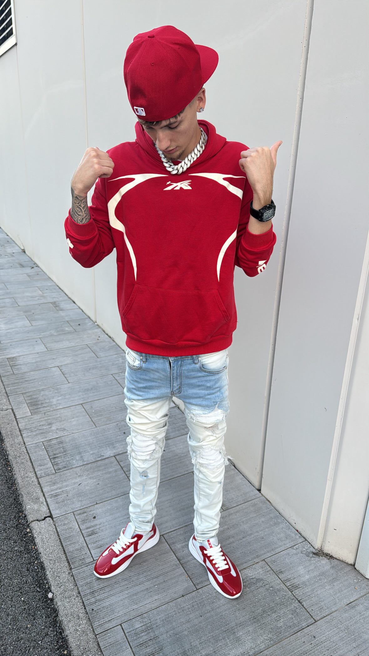 White Patched Jeans