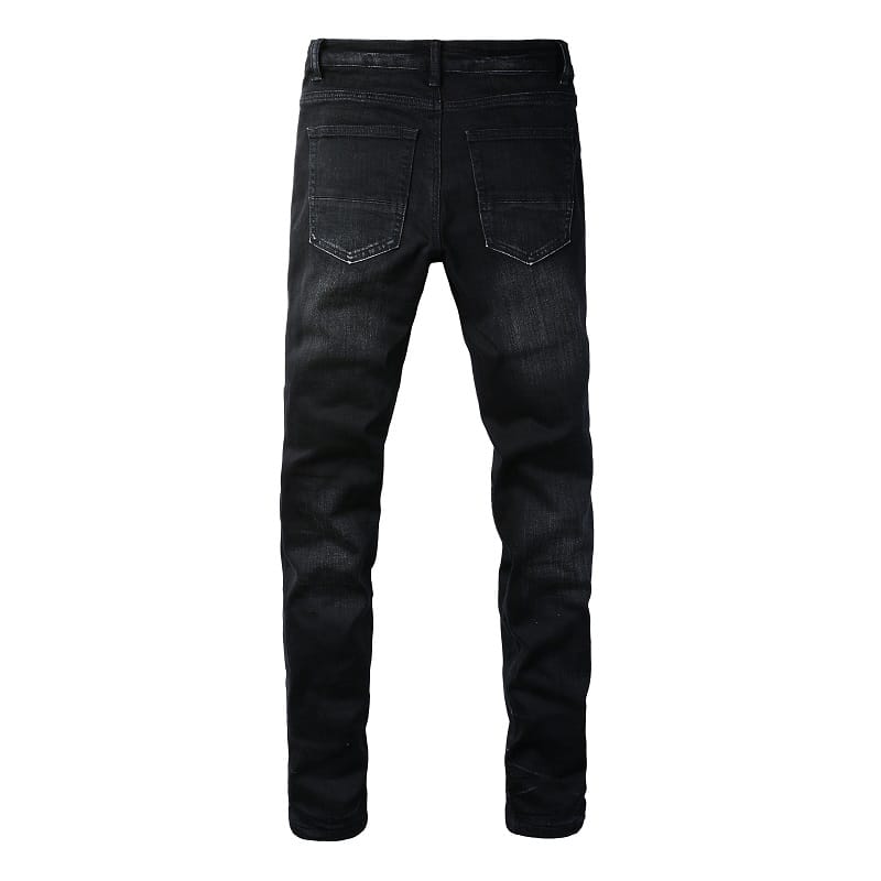 Blue Patch Black Jeans