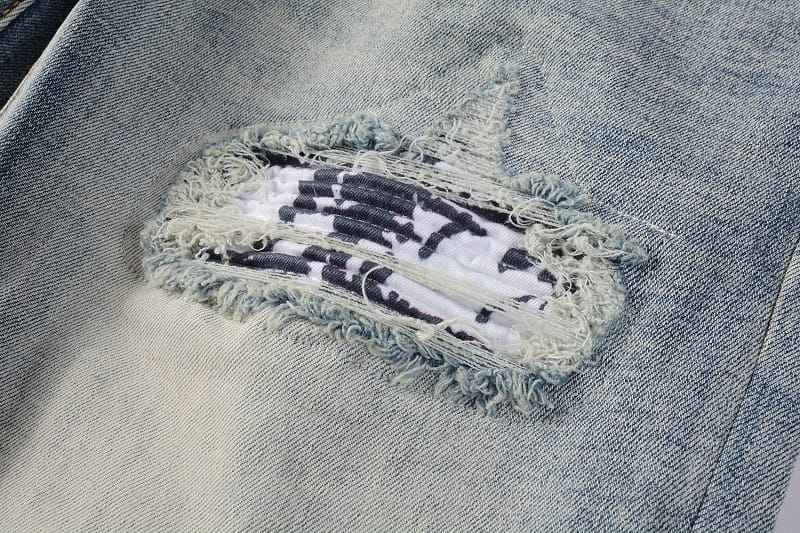 Washed Patch Jeans