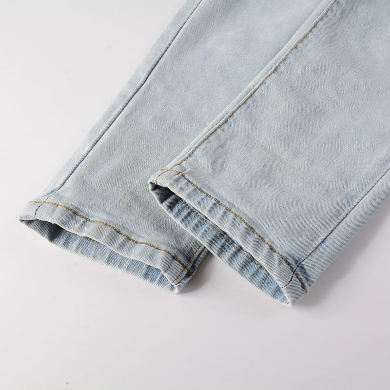 Clear Grey Patch Jeans