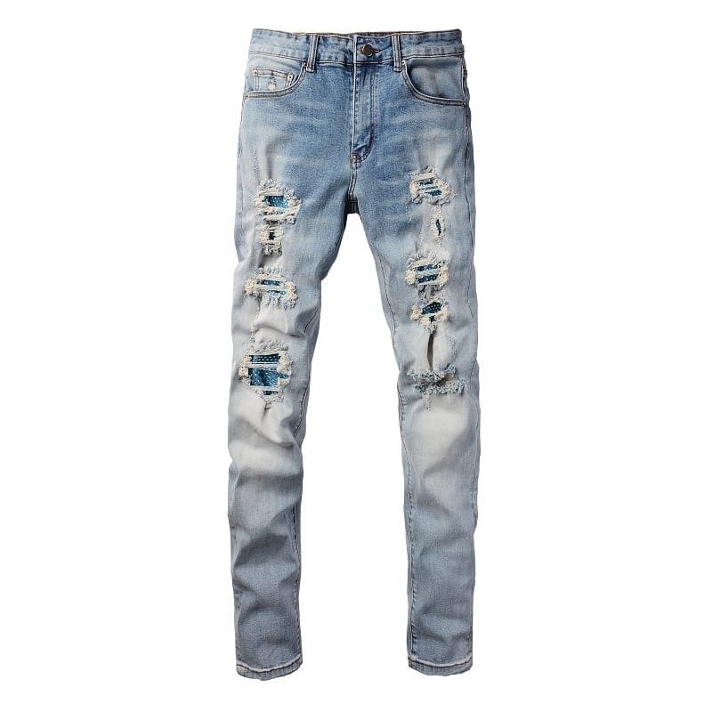 Blue Diamond Patch Jeans