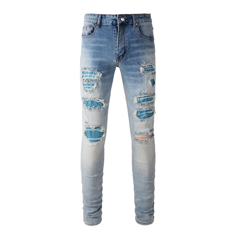 Blue Diamond Patch Jeans