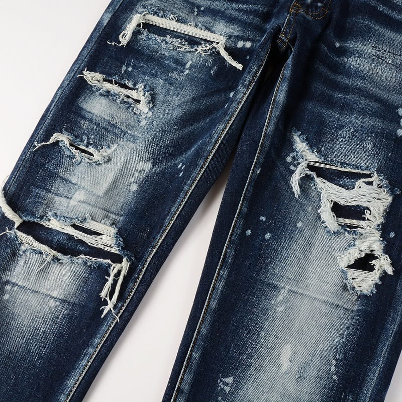 Dark Blue Ripped Jeans