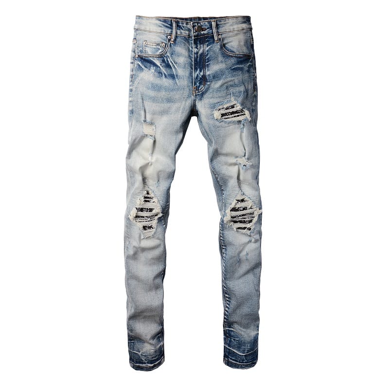 Clear Bandana Patch Jeans