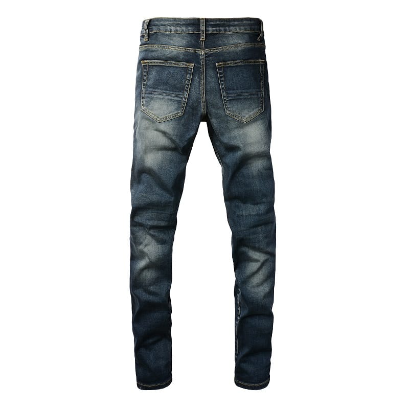 Dark Blue Full Patch Jeans