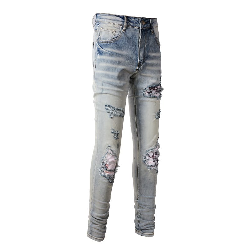 Stratched Patch Jeans