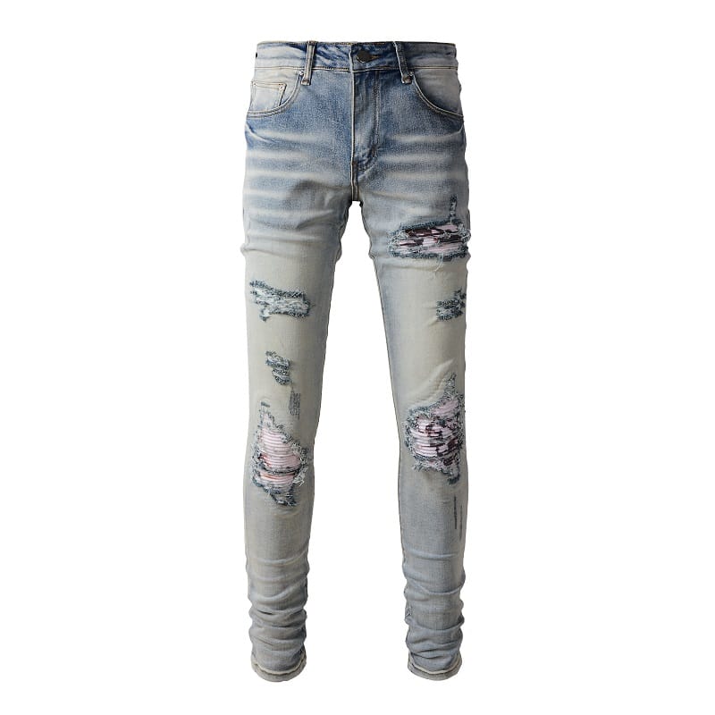 Stratched Patch Jeans