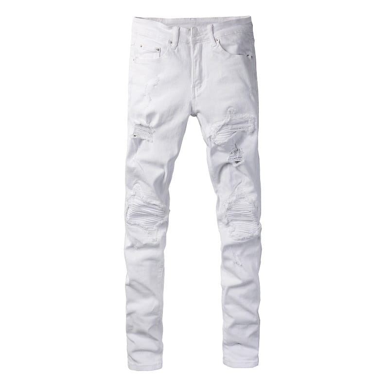 Total White Destroyed Jeans