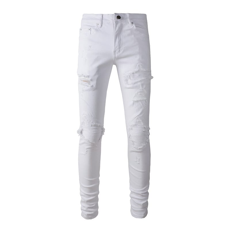 White Destroyed Jeans