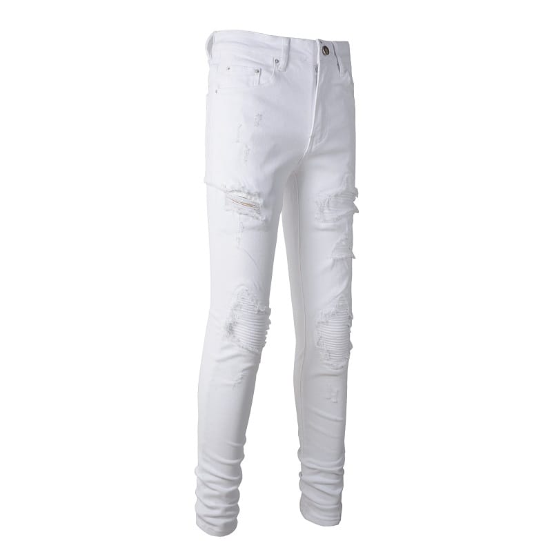 Total White Destroyed Jeans