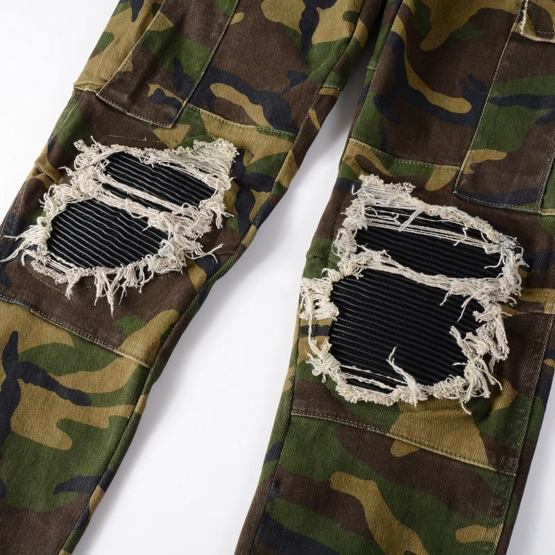 Military Patch Jeans