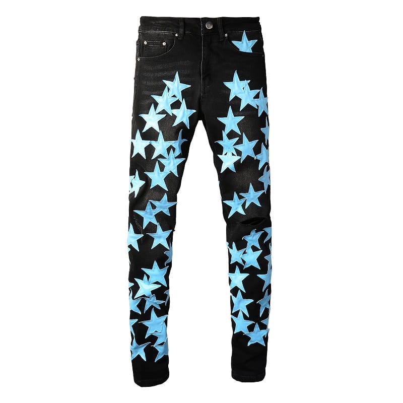 Ice Blue Star Jeans