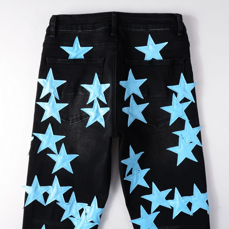 Ice Blue Star Jeans