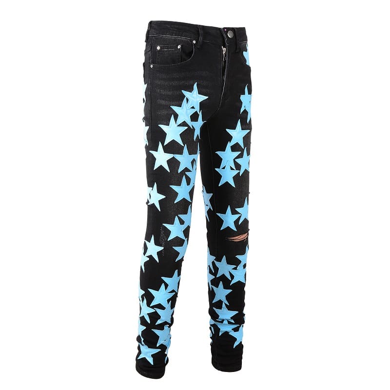 Ice Blue Star Jeans