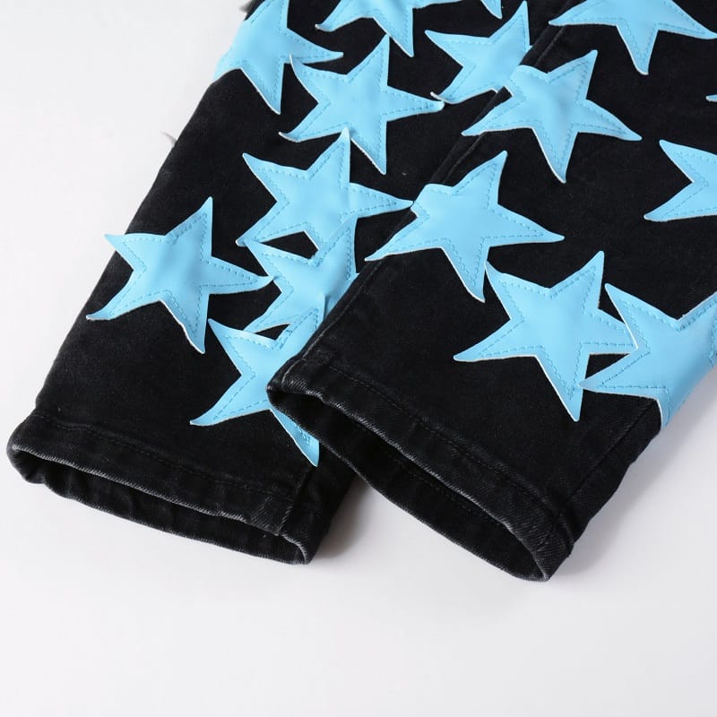 Ice Blue Star Jeans