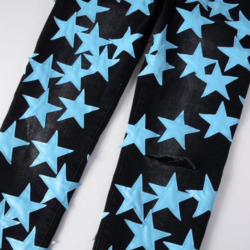 Ice Blue Star Jeans