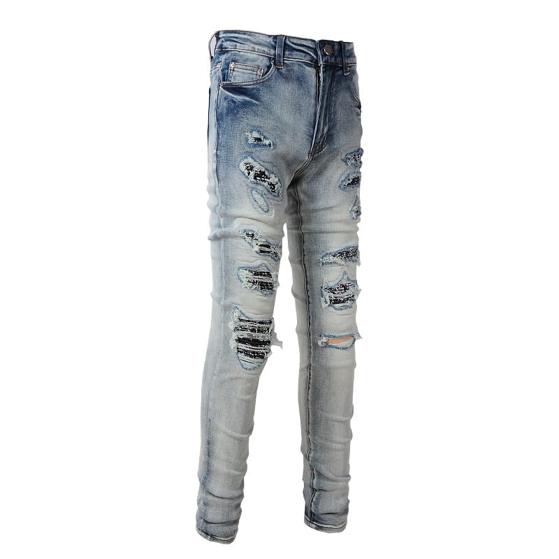Bandana Patched Jeans