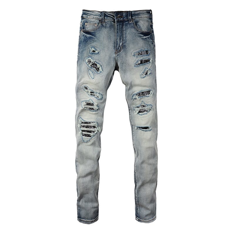 Patched Jeans Bandana