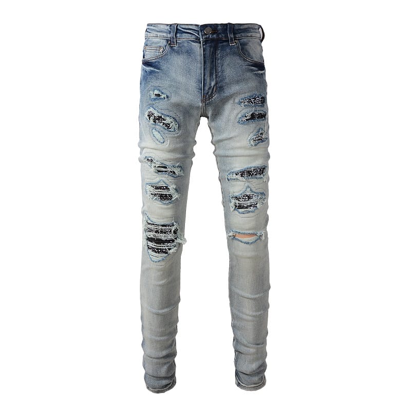 Bandana Patched Jeans