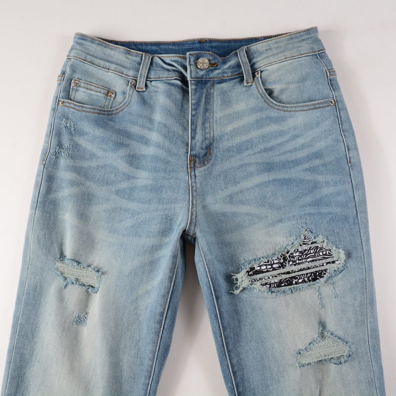 Clear Bandana Jeans