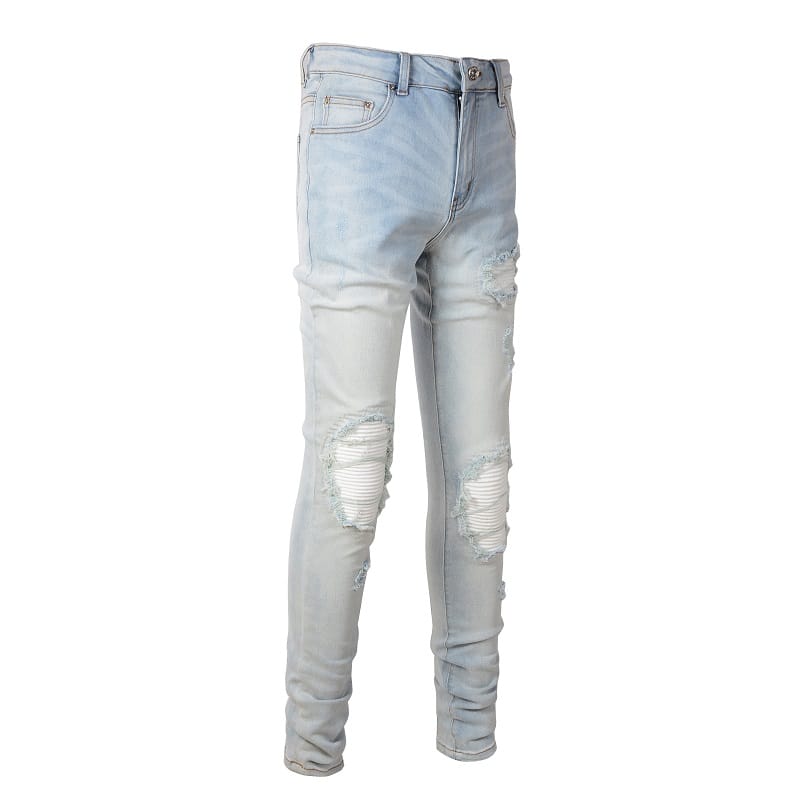 Clear White Patch Jeans