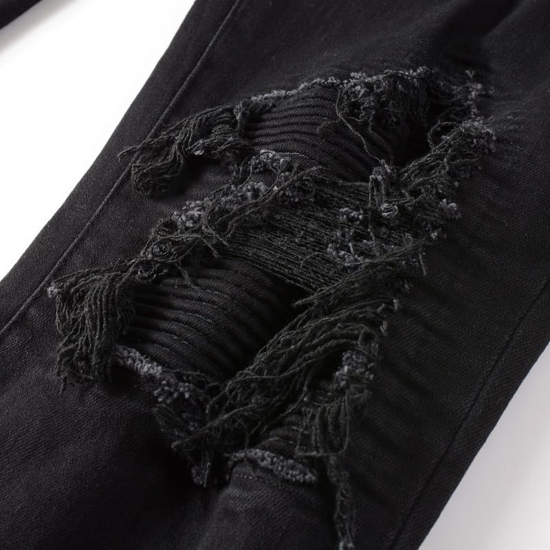 Destroyed Black Jeans