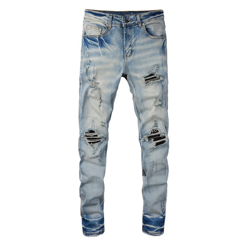 Washed Shadow Patch Jeans