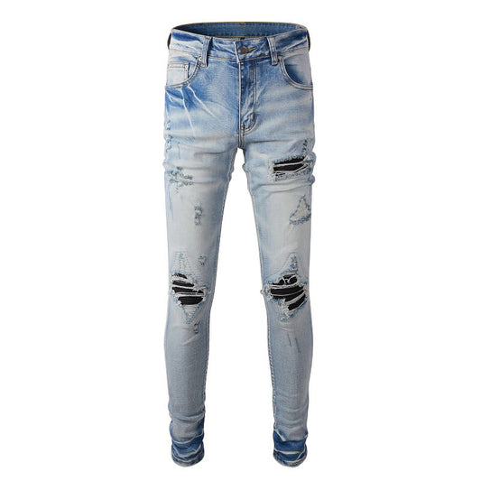 Washed Shadow Patch Jeans