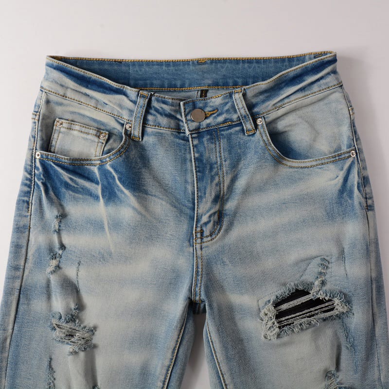 Washed Shadow Patch Jeans