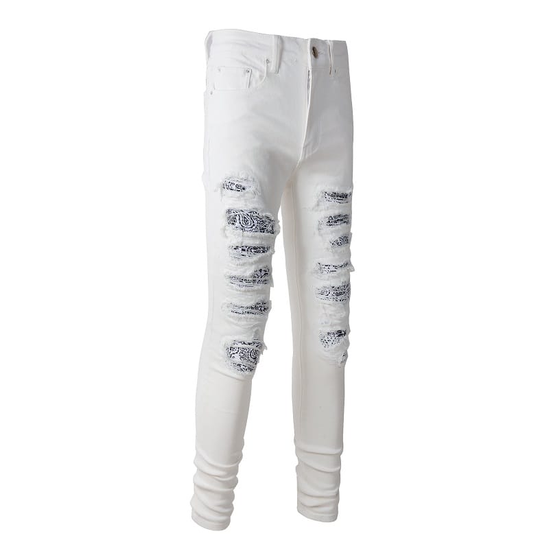 Full Bandana White Jeans