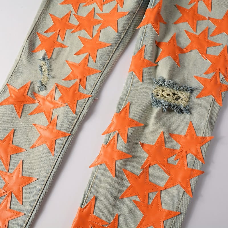 Orange Star Jeans